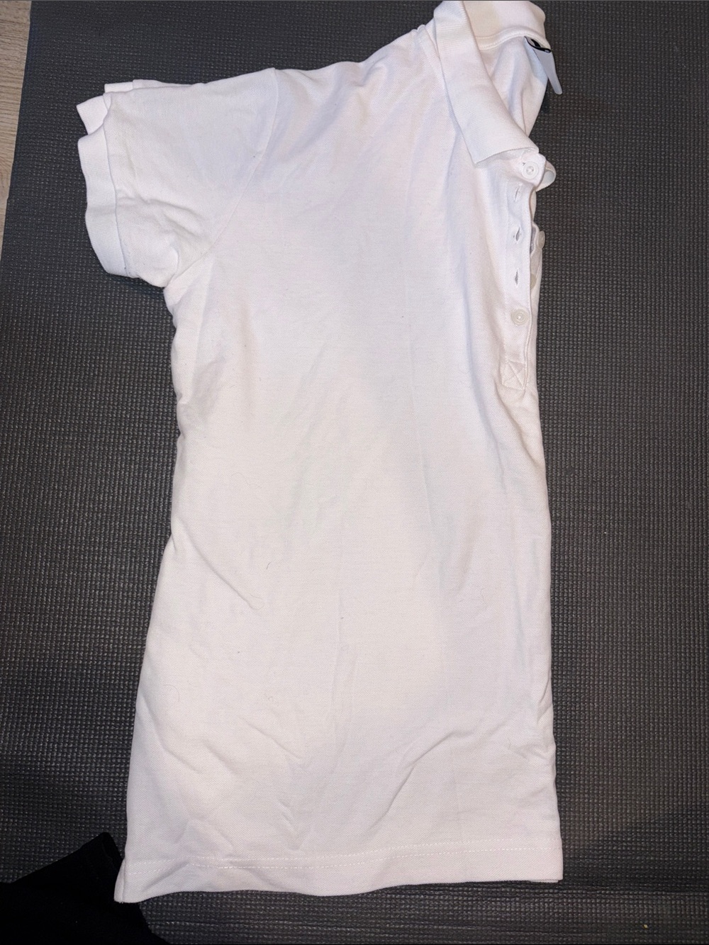 Women’s White Quarter Button Up Top